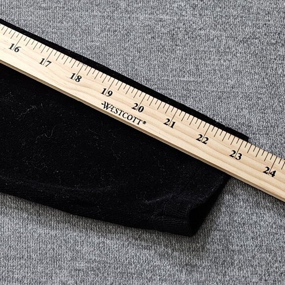 Bay Street Clothing Co. Top M Womens Black LS Round Neck Velvet Goth Y2K Vintage - Picture 6 of 12